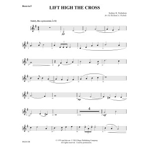 Lift High The Cross - F Horn