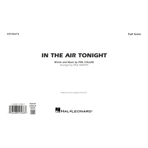In The Air Tonight (arr. Paul Murtha) - Conductor Score (Full Score)
