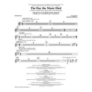 The Day The Music Died - Tenor Sax