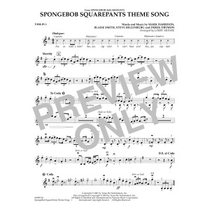 Spongebob Squarepants (Theme) (arr. Larry Moore) - Violin 1