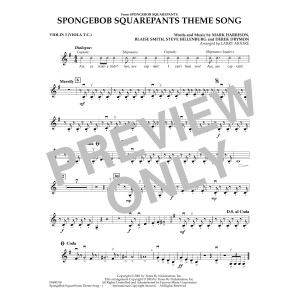 Spongebob Squarepants (Theme) (arr. Larry Moore) - Violin 3 (Viola Treble Clef)
