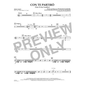 Con Te Partiro (arr. Ted Ricketts) - Percussion
