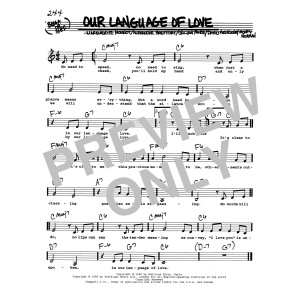 Our Language Of Love (Low Voice)