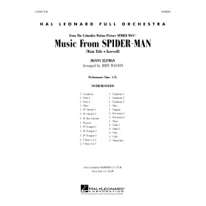 Music from Spider-Man (arr. John Wasson) - Full Score