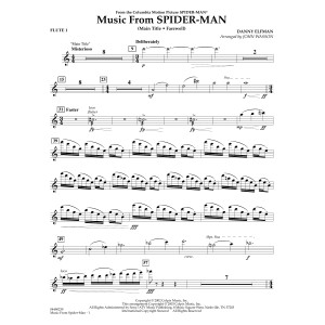 Music from Spider-Man (arr. John Wasson) - Flute 1
