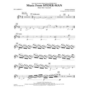 Music from Spider-Man (arr. John Wasson) - Bb Clarinet 1