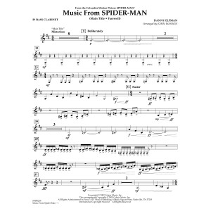 Music from Spider-Man (arr. John Wasson) - Bb Bass Clarinet