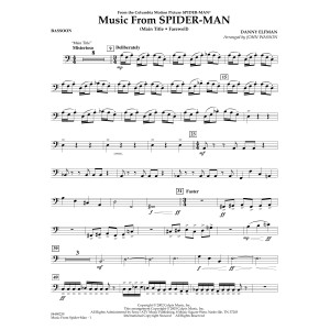 Music from Spider-Man (arr. John Wasson) - Bassoon