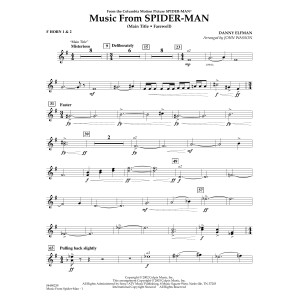 Music from Spider-Man (arr. John Wasson) - F Horn 1 & 2