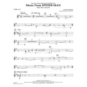 Music from Spider-Man (arr. John Wasson) - F Horn 3 & 4