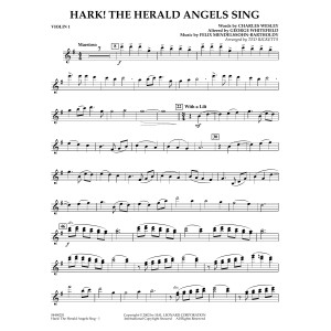 Hark! The Herald Angels Sing (arr. Ted Ricketts) - Violin 1