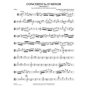 Concerto In D Minor (Movement 1) (arr. Larry Moore) - Viola