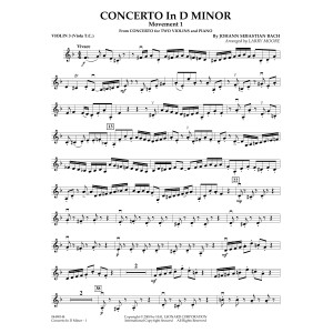 Concerto In D Minor (Movement 1) (arr. Larry Moore) - Violin 3 (Viola Treble Clef)