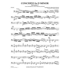 Concerto In D Minor (Movement 1) (arr. Larry Moore) - Cello