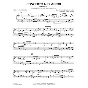 Concerto In D Minor (Movement 1) (arr. Larry Moore) - Piano or Harpsichord