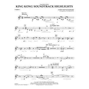 King Kong (Soundtrack Highlights) (arr. Ted Ricketts) - F Horn 1