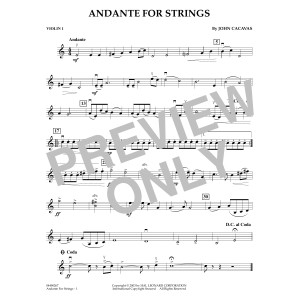 Andante for Strings - Violin 1