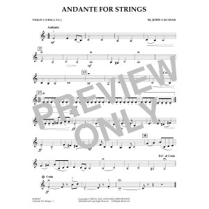 Andante for Strings - Violin 3 (Viola Treble Clef)