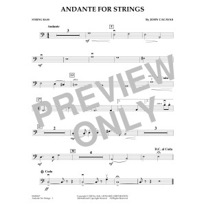 Andante for Strings - String Bass