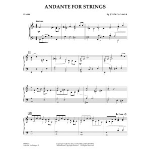 Andante for Strings - Piano