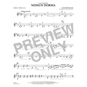 Nessun Dorma (from Turandot) (arr. Ted Ricketts) - Violin 3 (Viola Treble Clef)