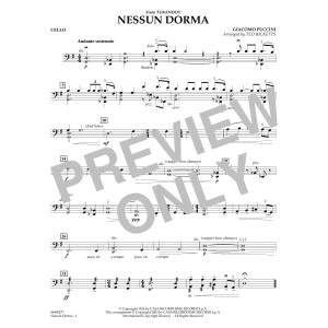 Nessun Dorma (from Turandot) (arr. Ted Ricketts) - Cello
