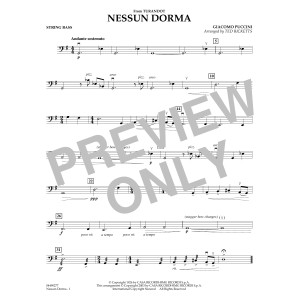 Nessun Dorma (from Turandot) (arr. Ted Ricketts) - String Bass
