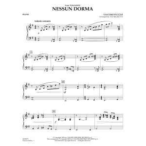 Nessun Dorma (from Turandot) (arr. Ted Ricketts) - Piano