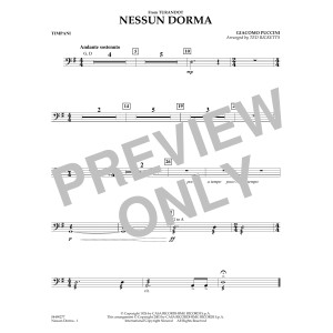 Nessun Dorma (from Turandot) (arr. Ted Ricketts) - Timpani