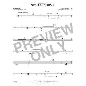 Nessun Dorma (from Turandot) (arr. Ted Ricketts) - Percussion