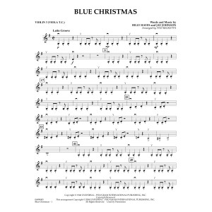 Blue Christmas (arr. Ted Ricketts) - Violin 3 (Viola Treble Clef)