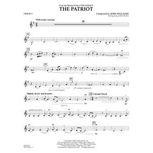 The Patriot (arr. John Moss) - Violin 2