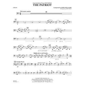 The Patriot (arr. John Moss) - Cello