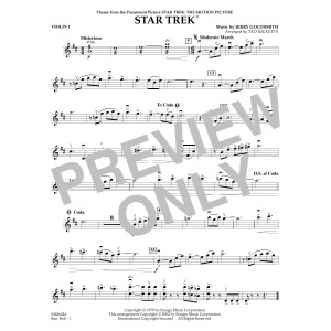 Star Trek (arr. Ted Ricketts) - Violin 1