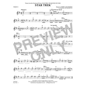 Star Trek (arr. Ted Ricketts) - Violin 2