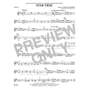Star Trek (arr. Ted Ricketts) - Violin 3 (Viola Treble Clef)