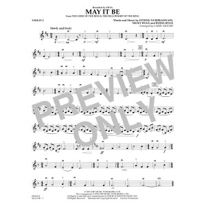 May It Be (arr. Larry Moore) - Violin 2
