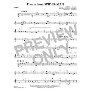 Theme from Spider-Man (TV Theme) (arr. John Moss) - Violin 1