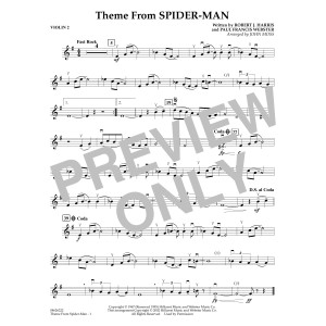 Theme from Spider-Man (TV Theme) (arr. John Moss) - Violin 2
