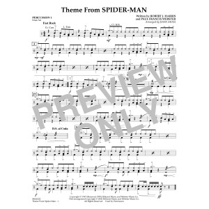 Theme from Spider-Man (TV Theme) (arr. John Moss) - Percussion 1
