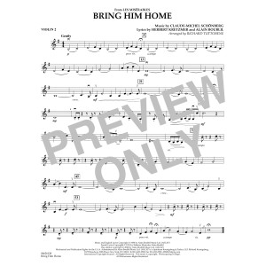 Bring Him Home (from Les Misérables) (arr. Richard Tuttobene) - Violin 2