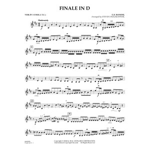 Finale In D (arr. Steven Frackenpohl) - Violin 3 (Viola Treble Clef)