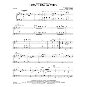 Don't Know Why (arr. Larry Moore) - Piano