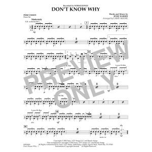 Don't Know Why (arr. Larry Moore) - Percussion