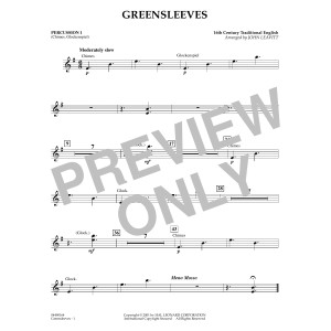 Greensleeves (arr. John Leavitt) - Percussion 1