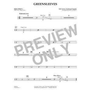 Greensleeves (arr. John Leavitt) - Percussion 2