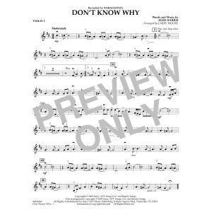 Don't Know Why (arr. Larry Moore) - Violin 2