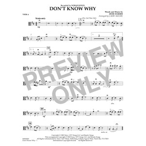 Don't Know Why (arr. Larry Moore) - Viola