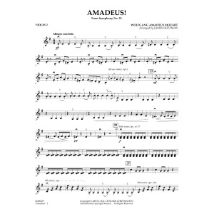 Amadeus! (arr. Jamin Hoffmann) - Violin 2