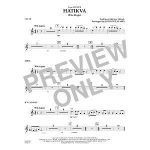 Hatikva (from Munich) (arr. John Williams) - Flute/Oboe/Bb Clarinet (Opt.)